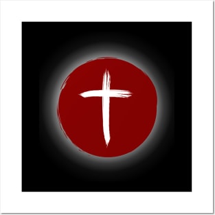 Christian Cross of Christ on Solar Eclipse Posters and Art